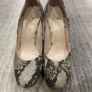 Elegant Snakeskin Patterned Heels